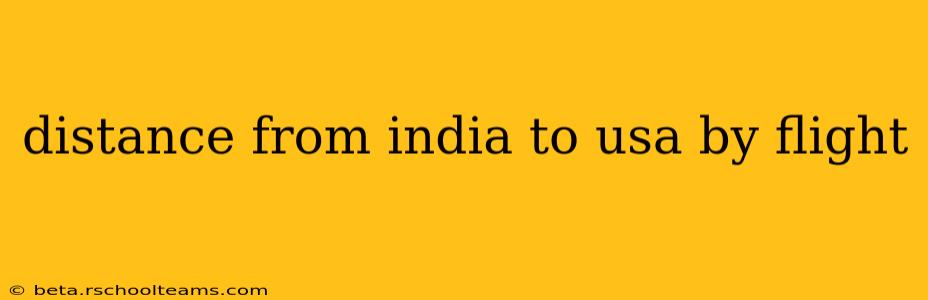 distance from india to usa by flight