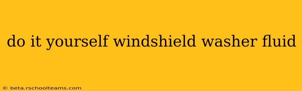 do it yourself windshield washer fluid