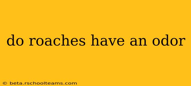 do roaches have an odor