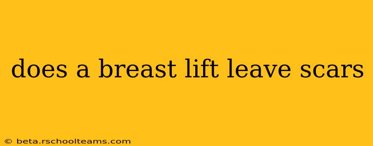 does a breast lift leave scars