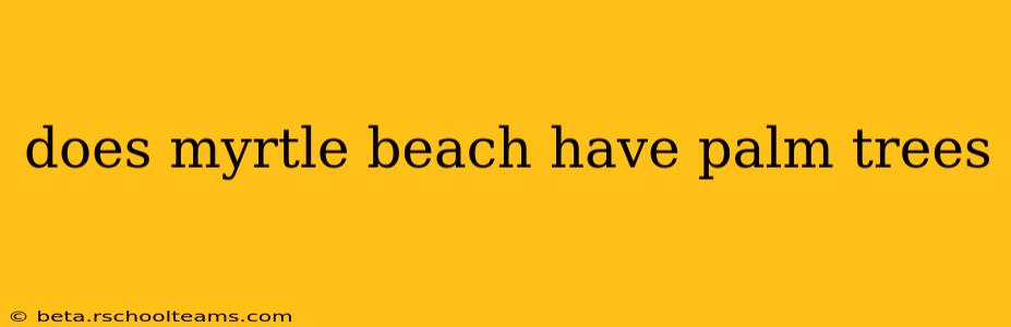 does myrtle beach have palm trees