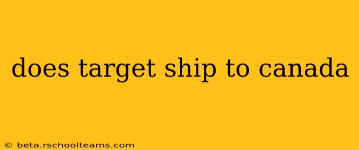 does target ship to canada
