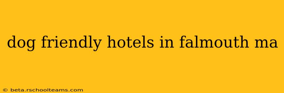 dog friendly hotels in falmouth ma