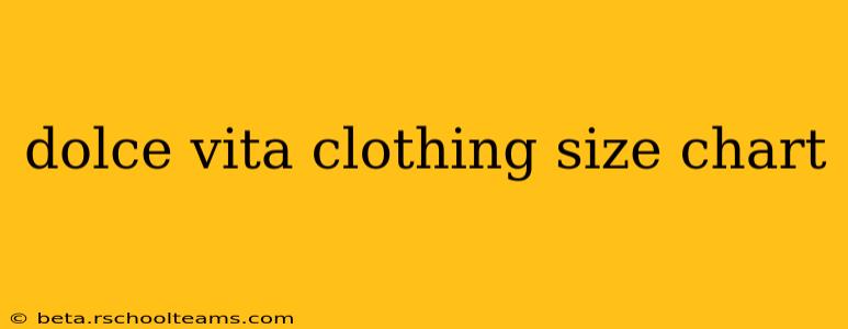 dolce vita clothing size chart