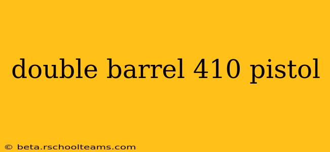 double barrel 410 pistol