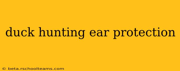 duck hunting ear protection