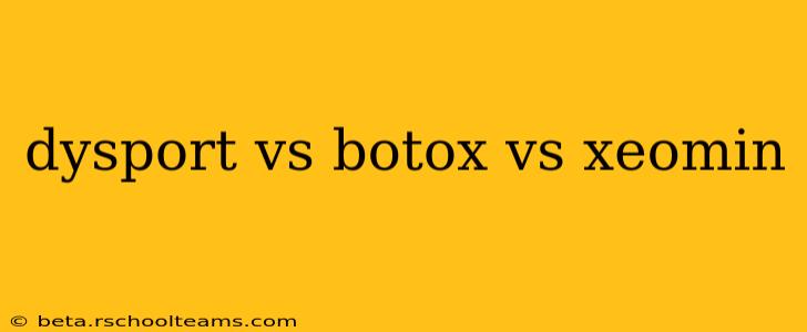 dysport vs botox vs xeomin
