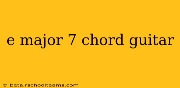 e major 7 chord guitar