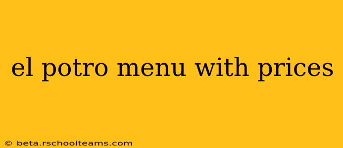 el potro menu with prices