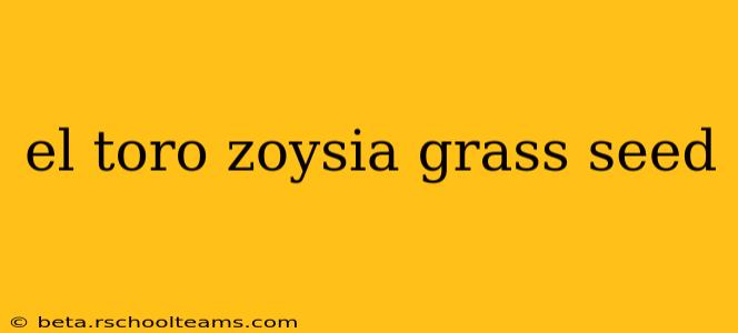 el toro zoysia grass seed