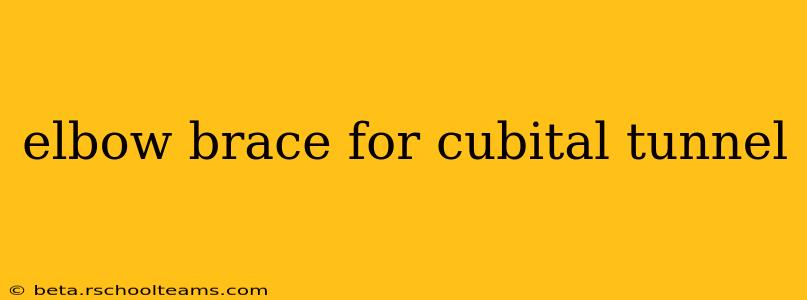 elbow brace for cubital tunnel