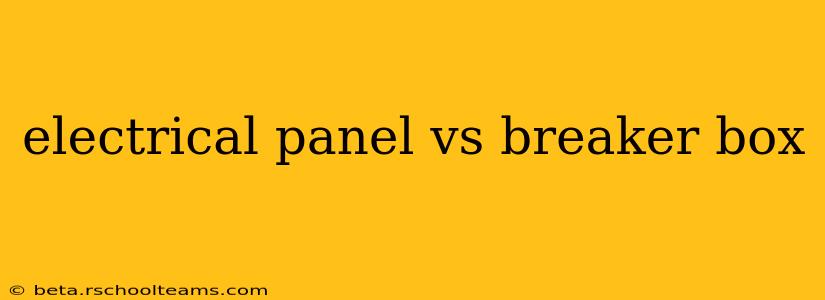 electrical panel vs breaker box