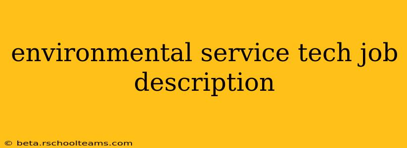 environmental service tech job description