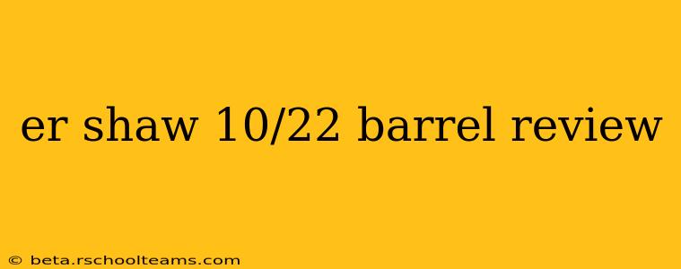 er shaw 10/22 barrel review