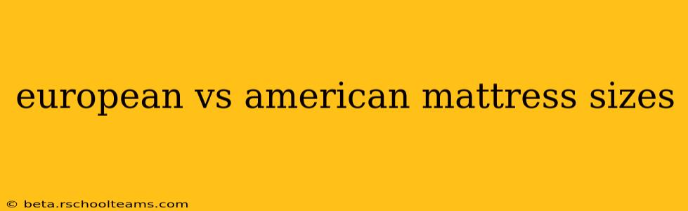 european vs american mattress sizes