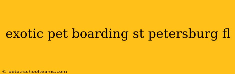 exotic pet boarding st petersburg fl