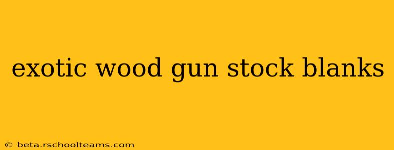 exotic wood gun stock blanks