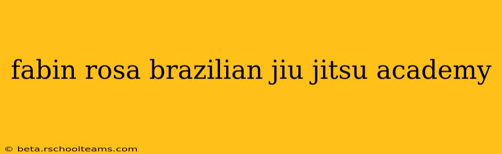 fabin rosa brazilian jiu jitsu academy