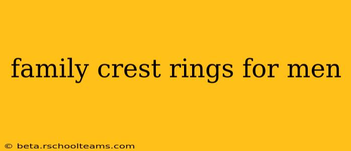 family crest rings for men