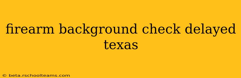firearm background check delayed texas