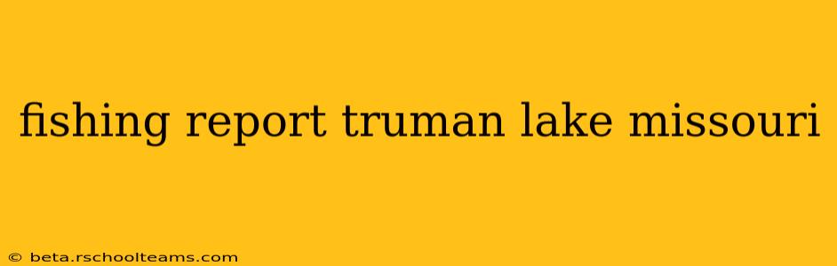 fishing report truman lake missouri