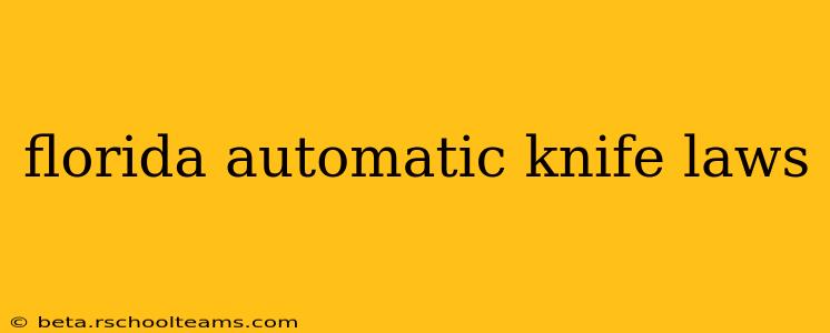 florida automatic knife laws