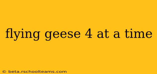 flying geese 4 at a time