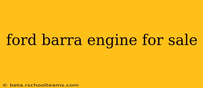 ford barra engine for sale