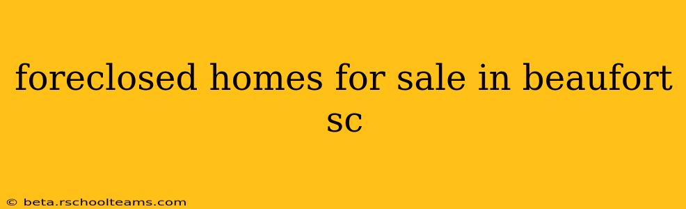 foreclosed homes for sale in beaufort sc