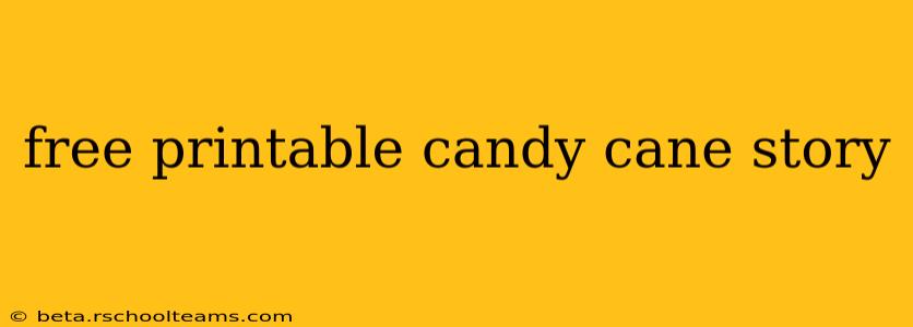 free printable candy cane story