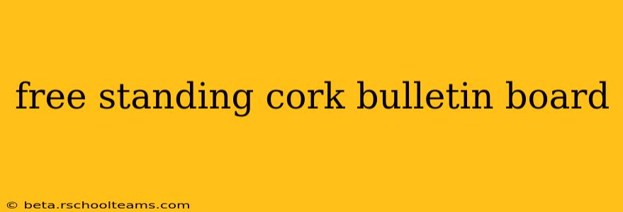 free standing cork bulletin board