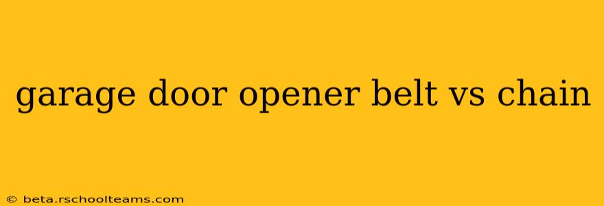 garage door opener belt vs chain