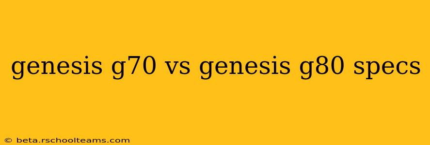 genesis g70 vs genesis g80 specs