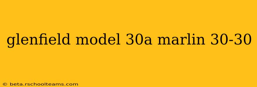 glenfield model 30a marlin 30-30
