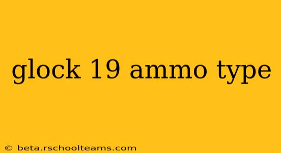 glock 19 ammo type