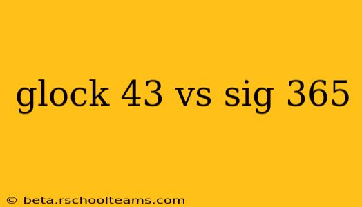 glock 43 vs sig 365