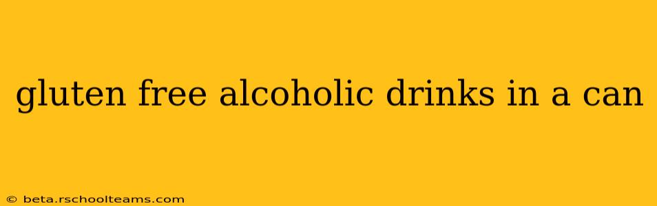 gluten free alcoholic drinks in a can