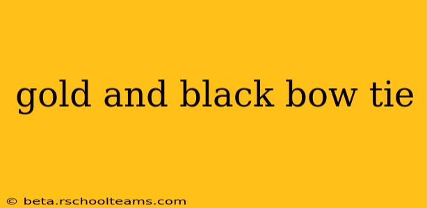 gold and black bow tie