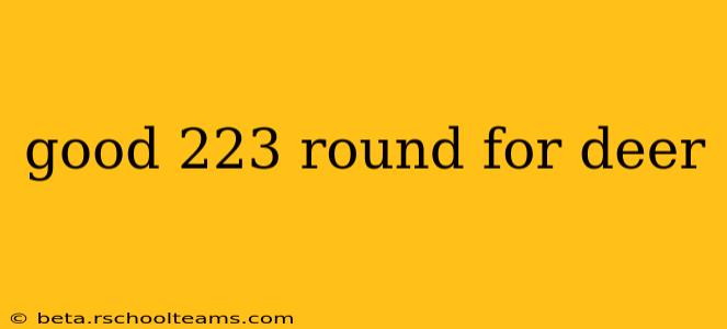 good 223 round for deer