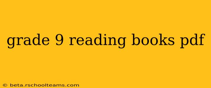 grade 9 reading books pdf