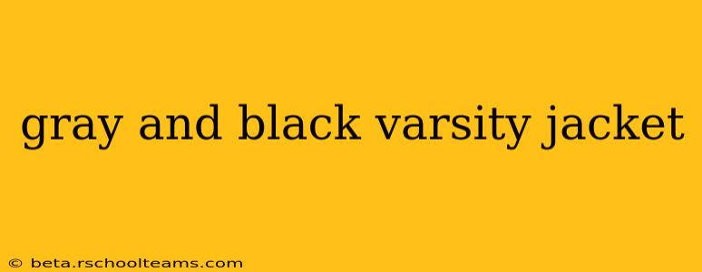 gray and black varsity jacket