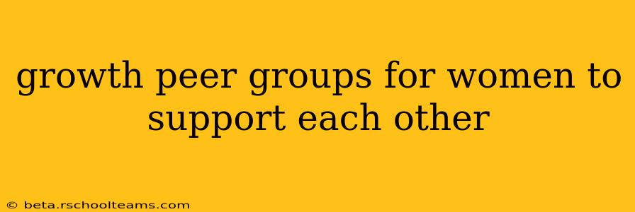 growth peer groups for women to support each other