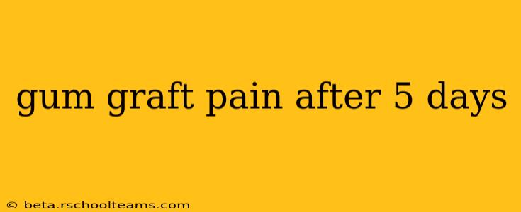 gum graft pain after 5 days