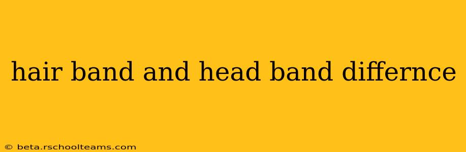 hair band and head band differnce