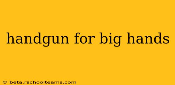 handgun for big hands