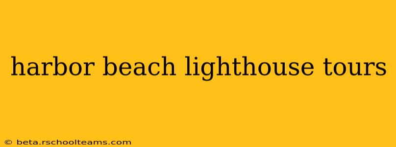 harbor beach lighthouse tours