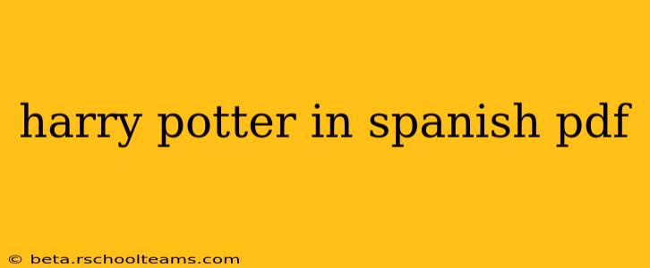 harry potter in spanish pdf