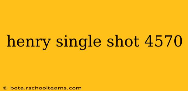 henry single shot 4570