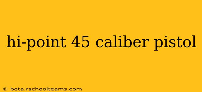 hi-point 45 caliber pistol