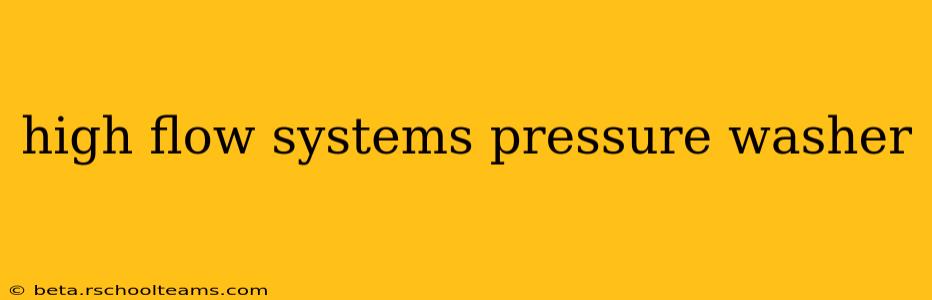 high flow systems pressure washer